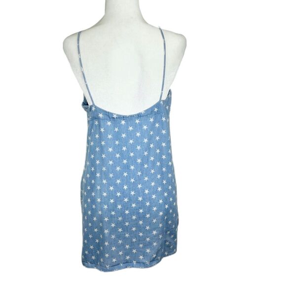 Dainty Hooligan Dress Women Medium Blue Star Print Sweetheart Western Mini - Picture 3 of 12